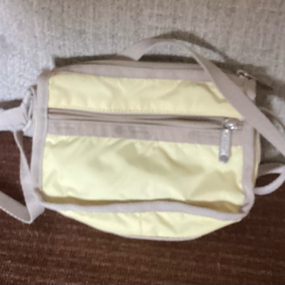 Yellow and Beige Crossbody Bag